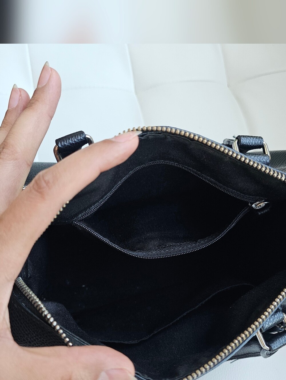 Coach Black Leather Satchel with Shoulder Strap - Picture 6 of 13